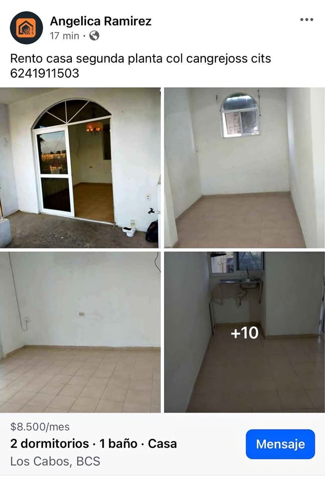 Casa 2 recámaras, 1 baño, 2° piso, Cangrejos - foto 1