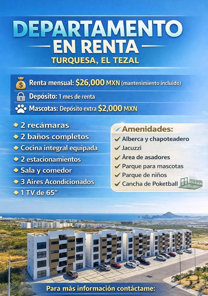 Ventanas Del Cortes, 2 recámaras, 2 baños - foto 2